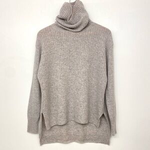 Sundance 100% Cashmere Turtleneck Sweater Grey Mix Size M